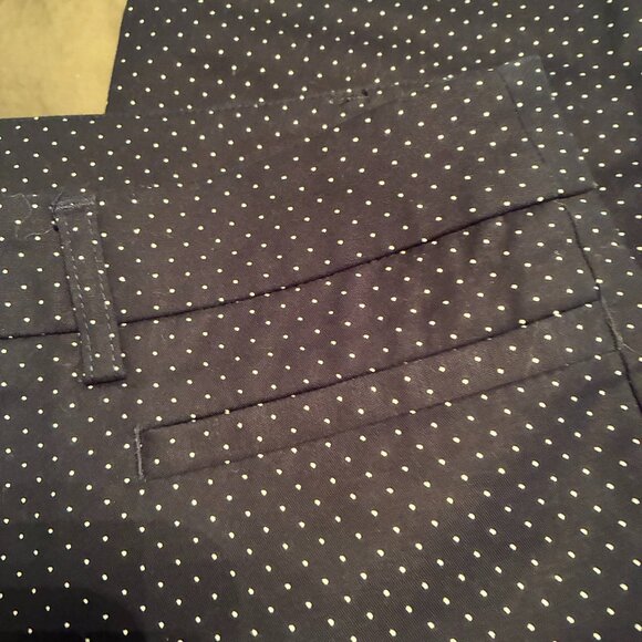 Dalia Navy Blue with white poke-a-dot Cropped Pants - EUC - Picture 8 of 9